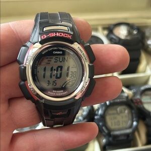Casio G-Shock Black and Silver Digital tough Solar atomic time keep watch